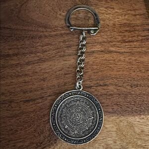 Vintage Aztec Calendar Keychain